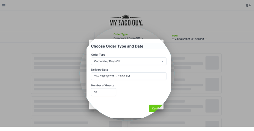 HoneyCart online catering software allowed MyTacoGuy Catering to accept online catering orders without needing to give up any commission to third parties for EACH order.