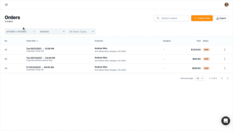 HoneyCart lets filter your orders by date and export a spreadsheet of them.