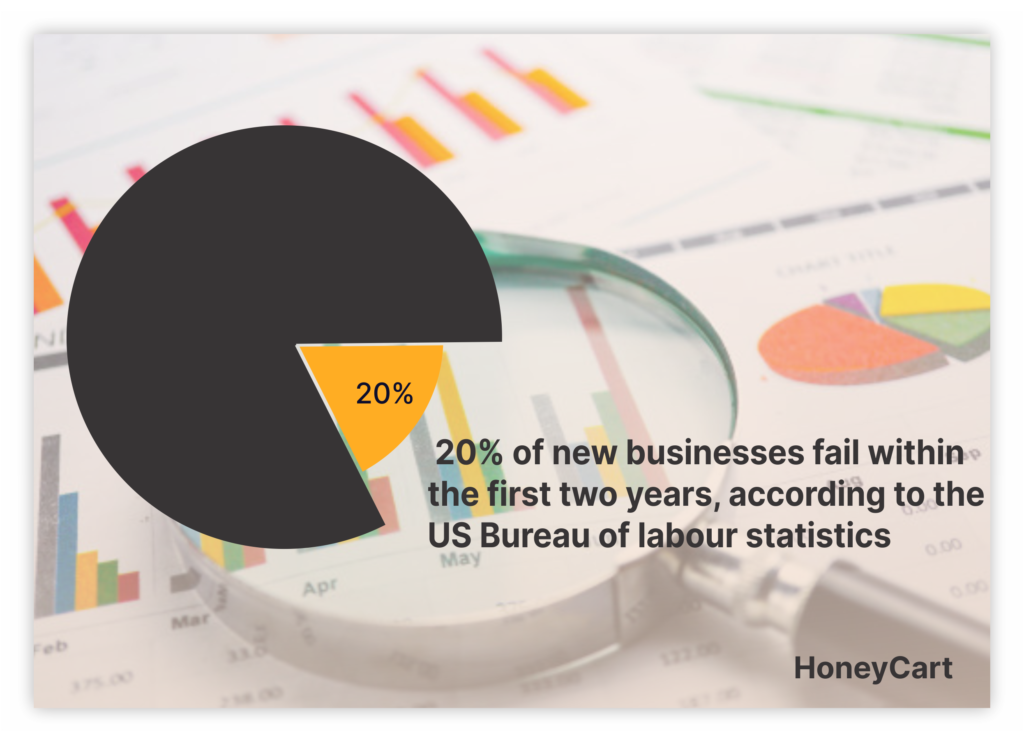 20% of new businesses fail within the first two years