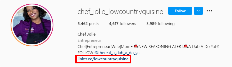 Chef Jolie Low Country Quisine